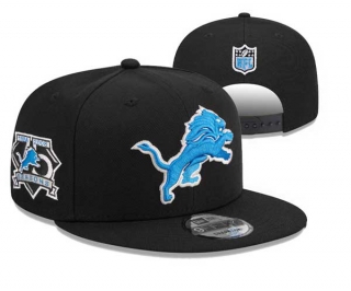 NFL Detroit Lions New Era Black 75th Anniversary Script Sided 9FIFTY Snapback Hat 3009