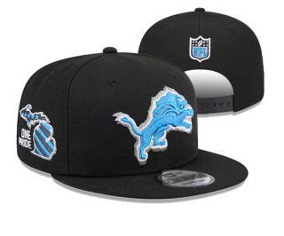 NFL Detroit Lions New Era Black 2024 Draft One Pride Side Patch 9FIFTY Snapback Hat 3010