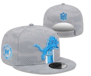 NFL Detroit Lions New Era Gray 2024 Sideline Script Sided 9FIFTY Snapback Hat 3011