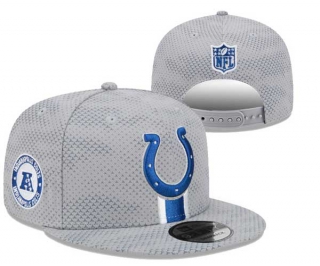 NFL Indianapolis Colts New Era Gray 2024 Sideline Script Sided 9FIFTY Snapback Hat 3023