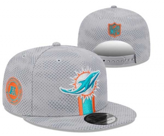 NFL Miami Dolphins New Era Gray 2024 Sideline Script Sided 9FIFTY Snapback Hat 3015