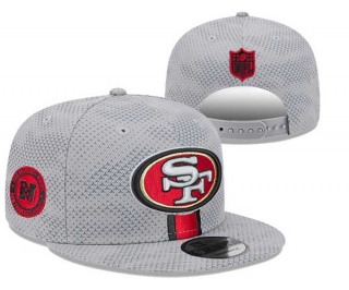 NFL San Francisco 49ers New Era Gray 2024 Sideline Script Sided 9FIFTY Snapback Hat 3067