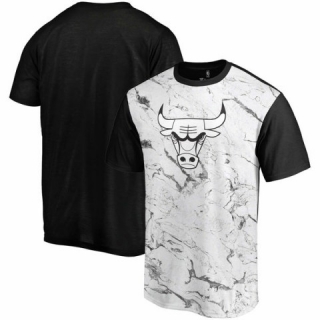 Men's NBA Chicago Bulls Marble Sublimated T-Shirt WhiteBlack