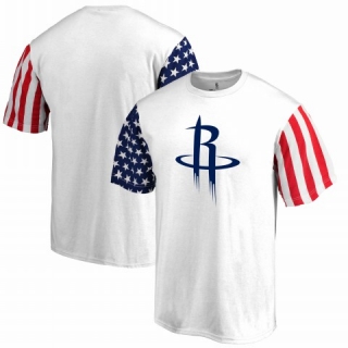 Men's NBA Houston Rockets Fanatics Branded Stars & Stripes T-Shirt White