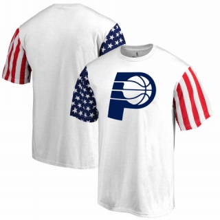 Men's NBA Indiana Pacers Fanatics Branded Stars & Stripes T-Shirt White