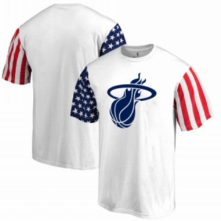 Men's NBA Miami Heat Fanatics Branded Stars & Stripes T-Shirt White