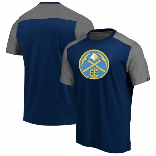 Men's NBA Denver Nuggets Fanatics Branded Iconic Blocked T-Shirt – NavyHeathered Gray