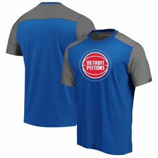 Men's NBA Detroit Pistons Fanatics Branded Iconic Blocked T-Shirt – RoyalHeathered Gray