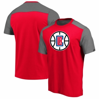 Men's NBA LA Clippers Fanatics Branded Iconic Blocked T-Shirt – RedHeathered Gray