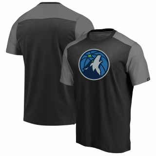 Men's NBA Minnesota Timberwolves Fanatics Branded Iconic Blocked T-Shirt – BlackHeathered Gray