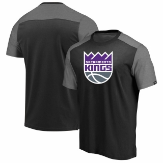 Men's NBA Sacramento Kings Fanatics Branded Iconic Blocked T-Shirt – BlackHeathered Gray
