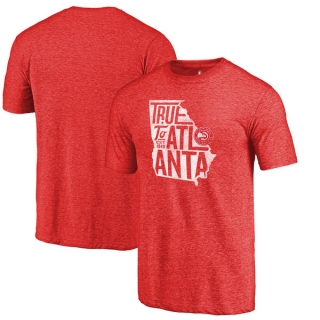 Men's NBA Fanatics Branded Atlanta Hawks Red True to Atlanta Hometown Collection Tri-Blend T-Shirt
