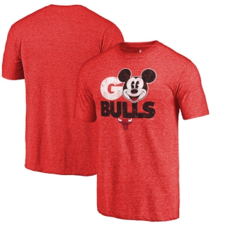 Men's NBA Fanatics Branded Chicago Bulls Red Disney Rally Cry Tri-Blend T-Shirt