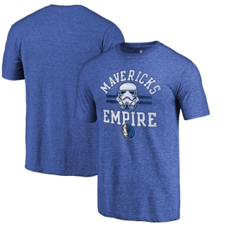 Men's NBA Fanatics Branded Dallas Mavericks Royal Star Wars Empire Tri-Blend T-Shirt