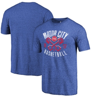 Men's NBA Fanatics Branded Detroit Pistons Royal Motor City Pistons Hometown Collection Tri-Blend T-Shirt
