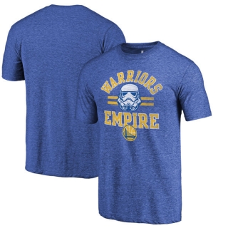 Men's NBA Fanatics Branded Golden State Warriors Royal Star Wars Empire Tri-Blend T-Shirt