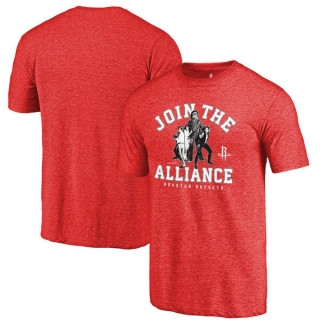 Men's NBA Fanatics Branded Houston Rockets Red Star Wars Alliance Tri-Blend T-Shirt
