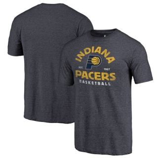Men's NBA Fanatics Branded Indiana Pacers Navy Vintage Arch Tri-Blend T-Shirt