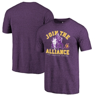 Men's NBA Fanatics Branded Los Angeles Lakers Purple Star Wars Alliance Tri-Blend T-Shirt