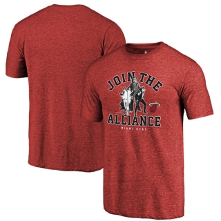 Men's NBA Fanatics Branded Miami Heat Cardinal Star Wars Alliance Tri-Blend T-Shirt