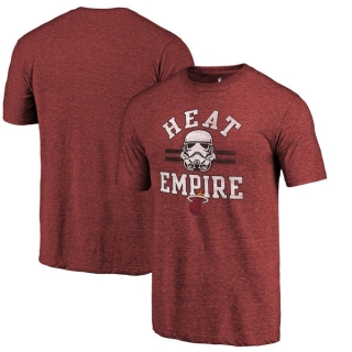 Men's NBA Fanatics Branded Miami Heat Cardinal Star Wars Empire Tri-Blend T-Shirt
