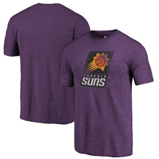 Men's NBA Fanatics Branded Phoenix Suns Purple Distressed Logo Tri-Blend T-Shirt