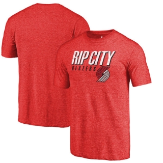 Men's NBA Fanatics Branded Portland Trail Blazers Red Rip City Hometown Collection Tri-Blend T-Shirt