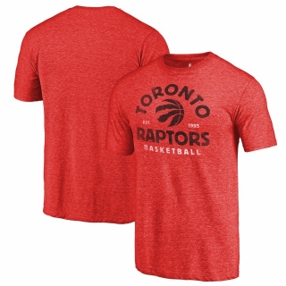 Men's NBA Fanatics Branded Toronto Raptors Red Vintage Arch Tri-Blend T-Shirt