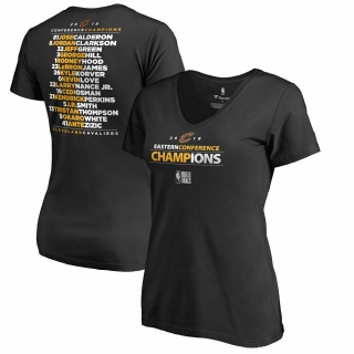 Women's Cleveland Cavaliers Fanatics Branded 2018 Eastern Conference Champions Backcourt Blacktop T-Shirt – Black