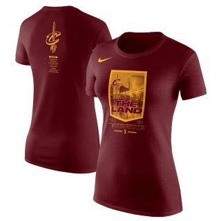 Women's Cleveland Cavaliers Nike 2018 NBA Finals Bound City DNA Cotton Performance T-Shirt – Red