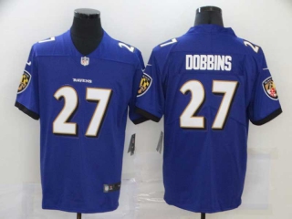 Men's NFL Baltimore Ravens #27 J.K. Dobbins Nike Purple Jersey (1)
