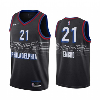 Wholesale NBA Philadelphia 76ers Embiid Nike Jerseys City Edition (7)