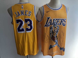 Men's NBA Los Angeles Lakers LeBron James #23 Jersey (40)