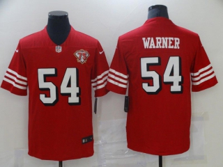 Men's NFL San Francisco 49ers Fred Warner Nike Scarlet 75th Anniversary Jersey