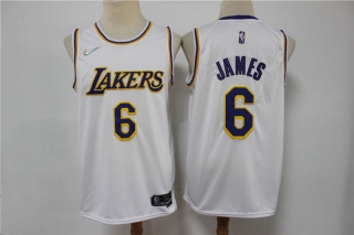 Men's NBA Los Angeles Lakers LeBron James #6 75th Anniversary Nike Jersey (44)