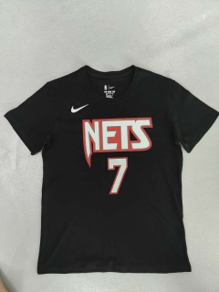 Men's NBA Brooklyn Nets Kevin Durant 2022 Black T-Shirts (2)