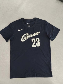 Men's NBA Cleveland Cavaliers LeBron James 2022 Navy T-Shirts (1)