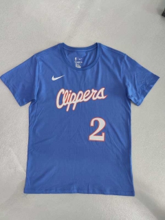 Men's NBA Los Angeles Clippers Kawhi Leonard 2022 Blue T-Shirts (1)