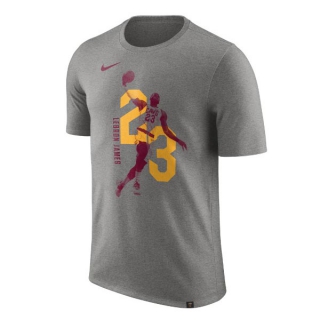 Men's NBA Cleveland Cavaliers LeBron James 2022 Grey T-Shirts