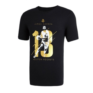 Men's NBA Houston Rockets James Harden 2022 Black T-Shirts (1)