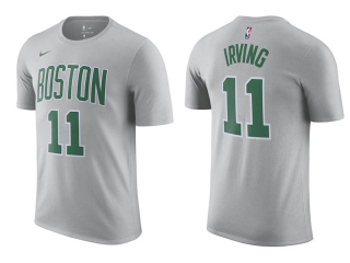 Men's NBA Boston Celtics Kyrie Irving 2022 Grey T-Shirts