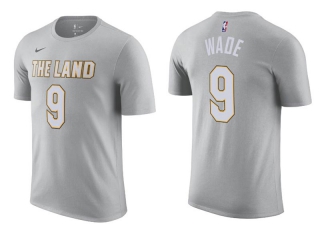 Men's NBA Cleveland Cavaliers Dwyane Wade 2022 Grey T-Shirts (1)