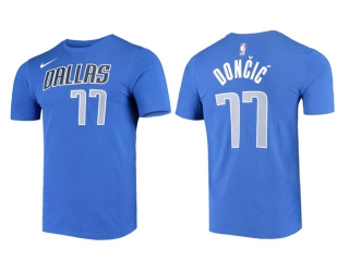Men's NBA Dallas Mavericks Luka Dončić 2022 Blue T-Shirts (2)