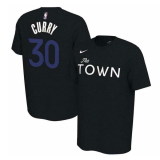 Men's NBA Golden State Warriors Stephen Curry 2022 Black T-Shirts (7)