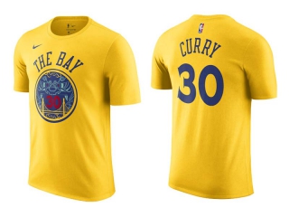 Men's NBA Golden State Warriors Stephen Curry 2022 Yellow T-Shirts (13)