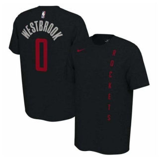 Men's NBA Houston Rockets Russell Westbrook 2022 Black T-Shirts (1)