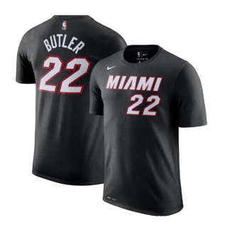 Men's NBA Miami Heat Jimmy Butler 2022 Black T-Shirts (1)