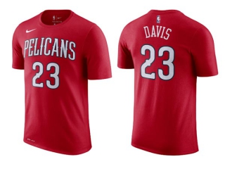 Men's NBA New Orleans Pelicans Anthony Davis 2022 Red T-Shirts (1)