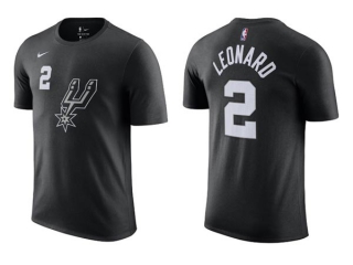 Men's NBA San Antonio Spurs Kawhi Leonard 2022 Black T-Shirts (1)