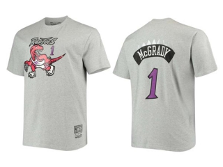 Men's NBA Toronto Raptors Tracy McGrady 2022 Grey T-Shirts (1)